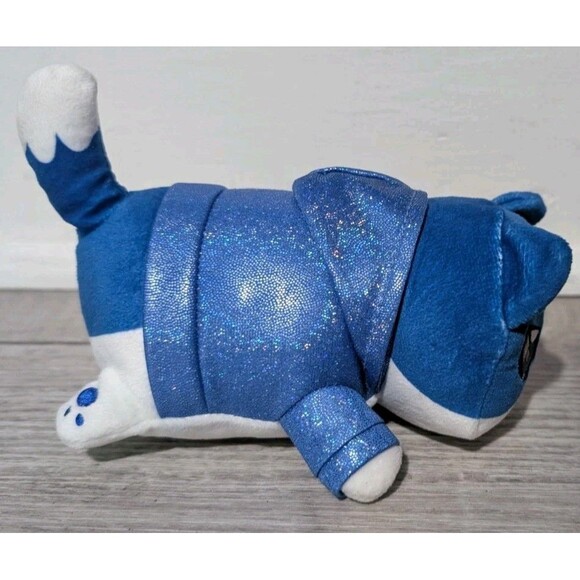Aphmau MeeMeows 6" Plush Kitty Cat w/ Blue Hoodie Glitter Edition Litter 6 - Picture 5 of 7